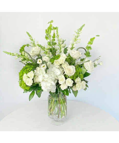 Whites & Greens Vase Arrangement