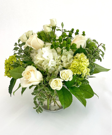 Collection of high-end white and green flowers